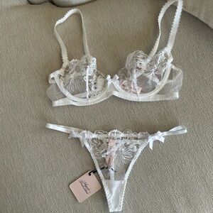 Agent Provocateur White Lace Bra Set